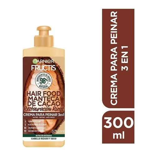 Crema Para Peinar Cacao Hair Food Garnier 300ml