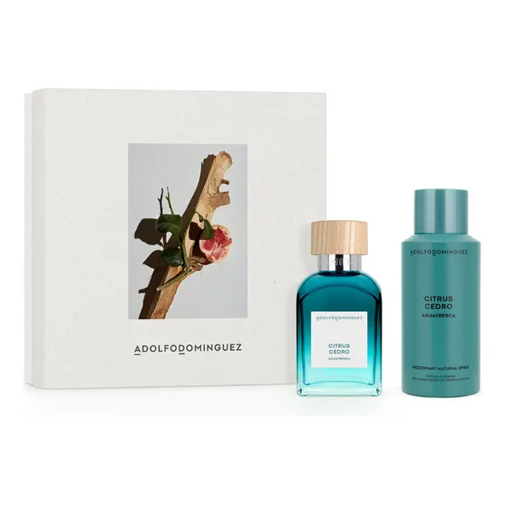 Set Perfume Adolfo Dominguez Línea Agua Fresca Citrus Cedro Para Hombre - Distribuidor Autorizado