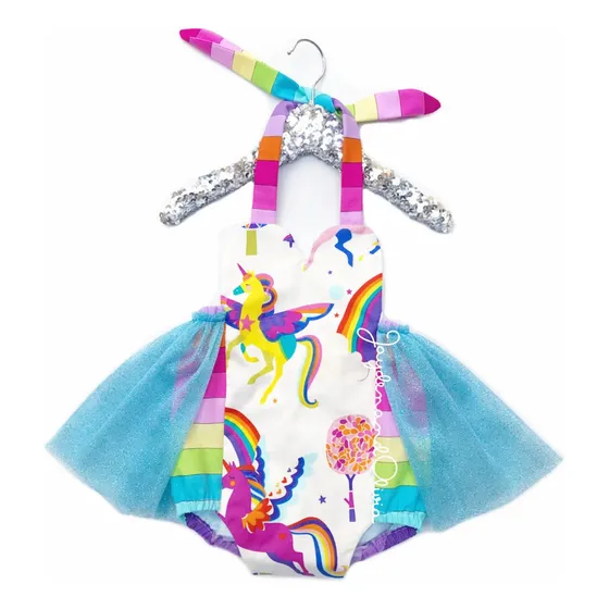 Khiaroa Body Vestido De Arcoiris Tutu Bebés Niña. Disfraz