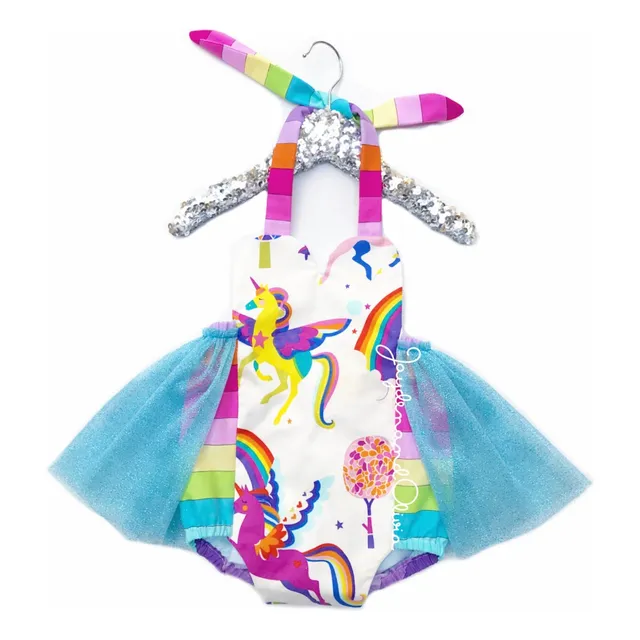 Khiaroa Body Vestido De Arcoiris Tutu Bebés Niña. Disfraz