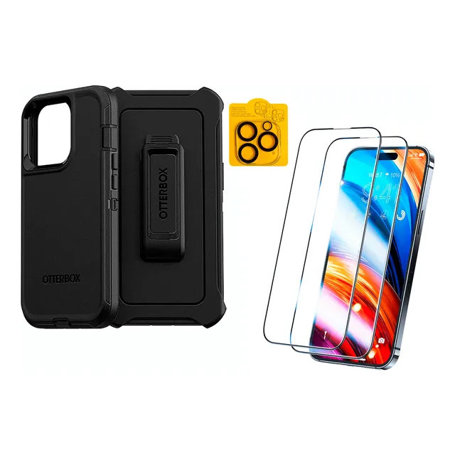 Estuche Defender Otterbox + Vidrio +camara Compatible iPhone
