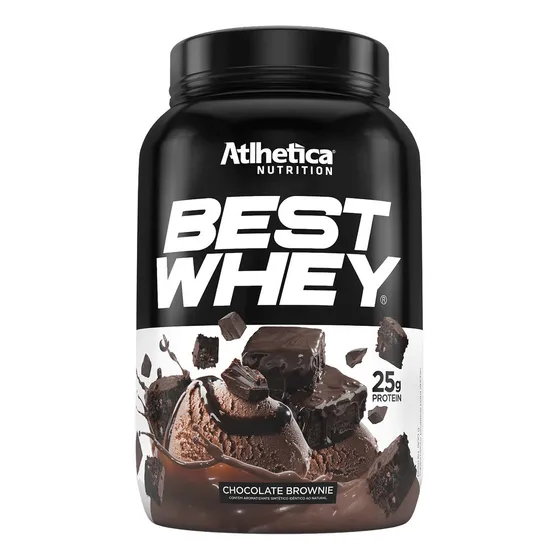 Best Whey Protein Brownie Chocolate 900g Proteína 25g Atlhetica Nutrition