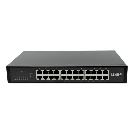 Switch Gigabit 24 Portas 10/100/1000 Gigabite Lk-10004 Com Suporte Para Rack - Link+