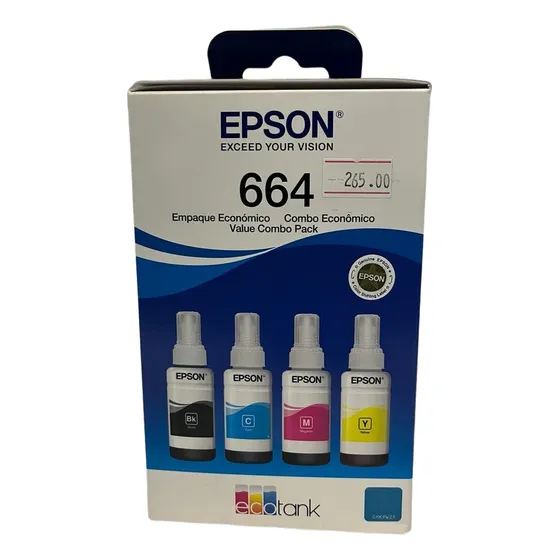 Kit Refil De Tinta Epson 664 Bk, C, Y, M 