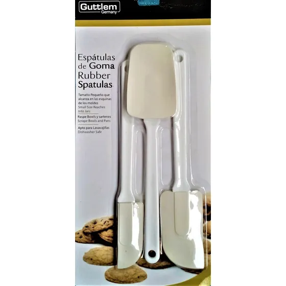 Guttlem Set De 3 Espatulas De Goma Para Cocina Y Repostería