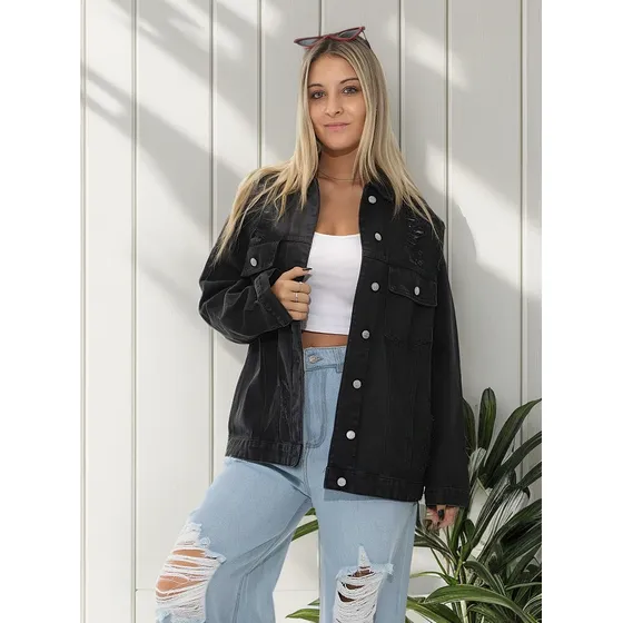 Campera Jean Oversize Pamela Mujer