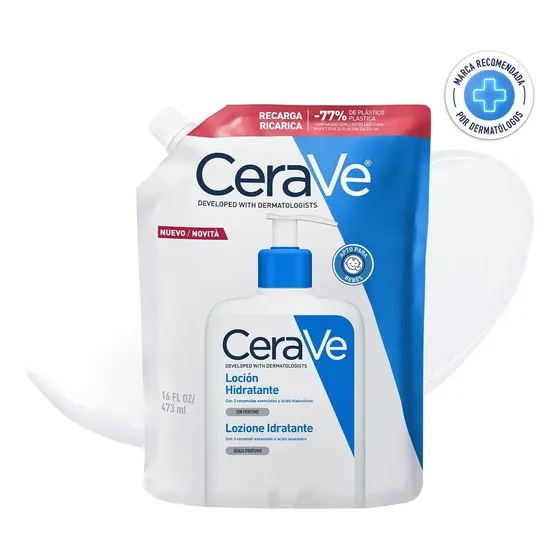 Refill Loción Hidratante CeraVe piel normal a seca 473ml.