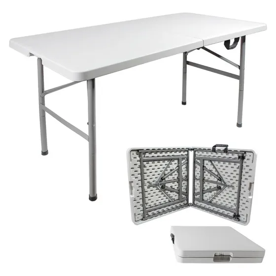 Mesa Portafolio Plegable 122 Cm Plastico Jardin Eventos
