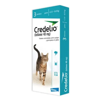 Credelio Gatos 2-8 Kg Caja 3 Tabletas