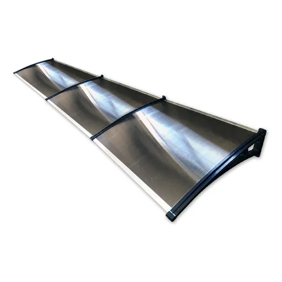 Alero De Policarbonato Para Puertas Y Ventanas 70x300 Cm Color Fumê