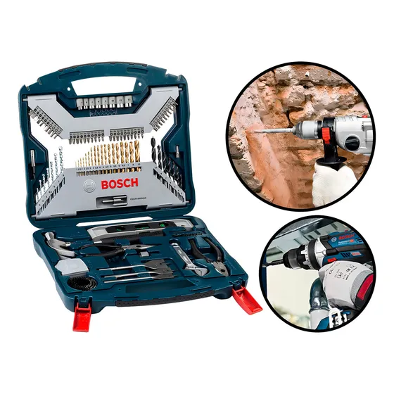 Jogo Estojo Kit Ferramentas 103 Peças X-line Bosch
