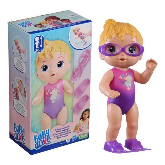 Muñeca Baby Alive Sunny Nadadora Cabello Rubio