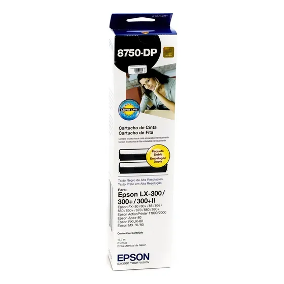 Cinta Epson Para Impresora Lx300 X 2 Uds