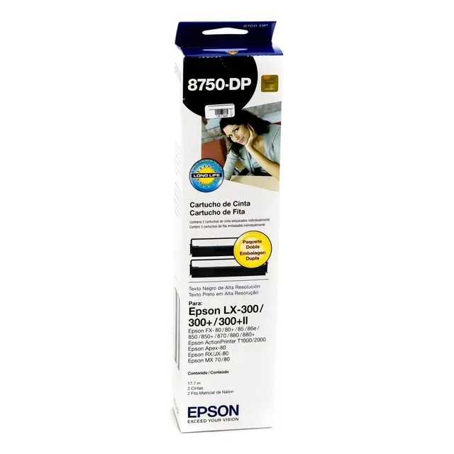 Cinta Epson Para Impresora Lx300 X 2 Uds