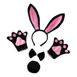 4x Bunny Costume Set Diadema Con Orejas De Conejo Ligero 4x Bunny Costume Set Diadema Con Orejas De Conejo Ligero