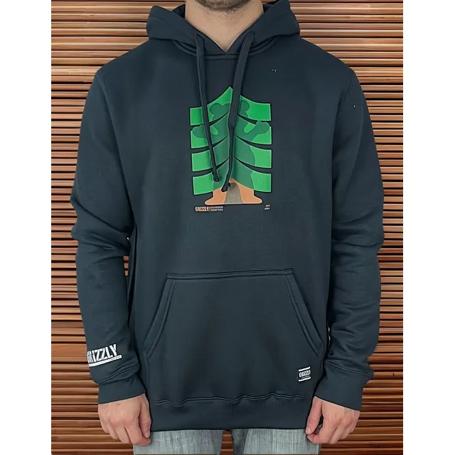 Moletom Grizzly Stronger Branches Hoodie Black