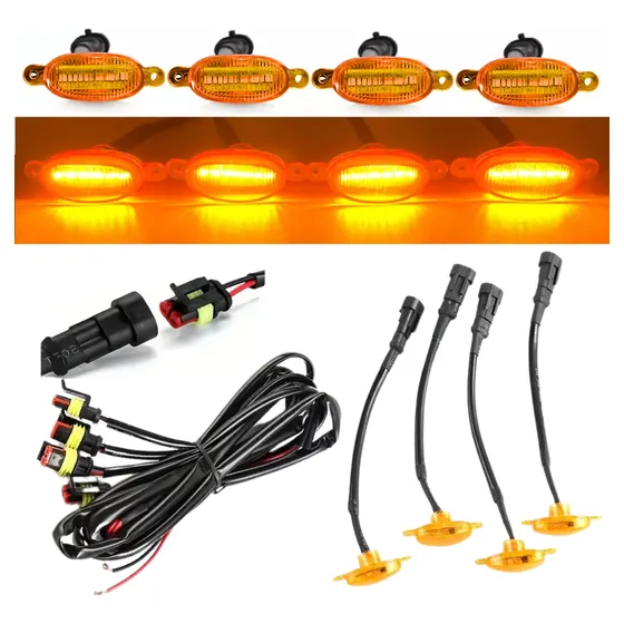 Kit Luz Led Ambar Parrilla Raptor Hilux Ranger Amarok Ram X4