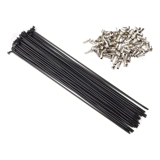 Raio Bike Mtb Aro 29 Aço Preto 293mm X 2mm Jogo De 72 Raios