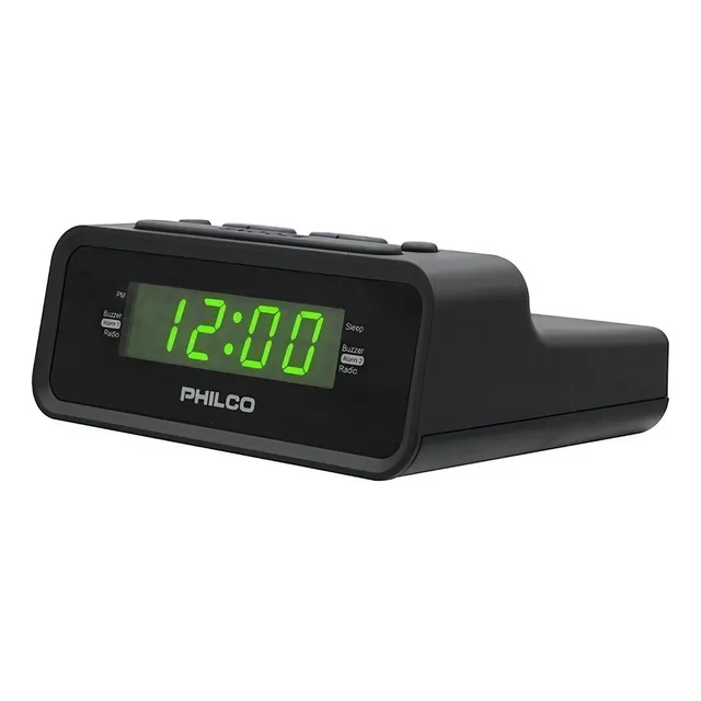Radio Reloj Despertador Digital Philco 1006gr Color Negro