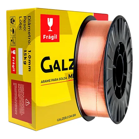 Arame Para Solda Mig Galzer Er70s-6 1.0mm, 15kg
