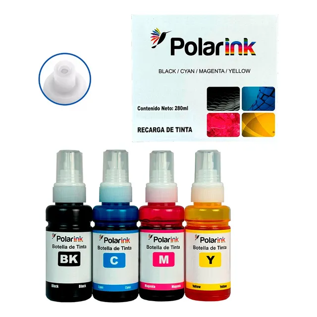 Kit 4 Tintas Polarink Compatible Eps T664 L120 L310 L395 664
