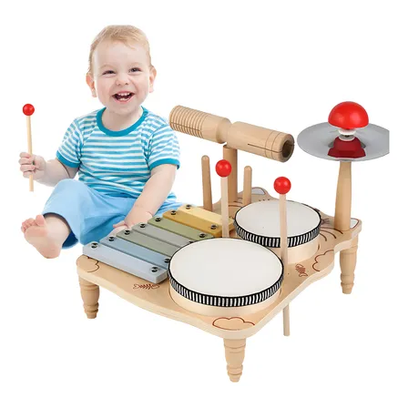 Juguete Didáctico Montessori Musical 7 En 1 Madera Niño Niña Madera Juguete Montessori 7 En 1 Musical Didáctico De Madera