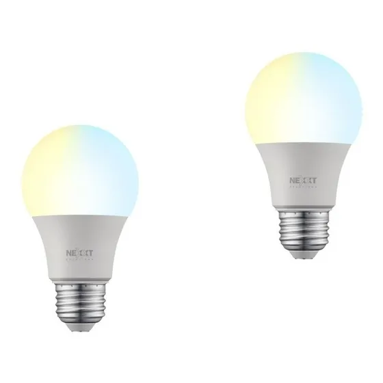 2 Bombillos Inteligentes Wifi Nexxt Nhb-w110 2pk Led 9w Color de la luz Blanco