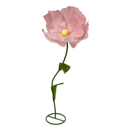 Decoración De Flores De Papel En 3d Altura De Flores Rosa