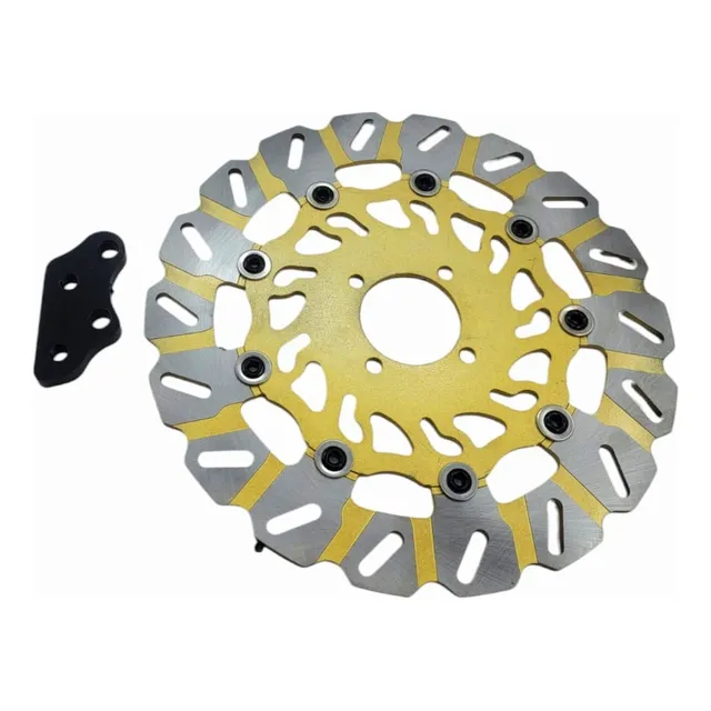 Freno Disco Lujo Flotante Rx115 Rx 115 Con Base Dorado