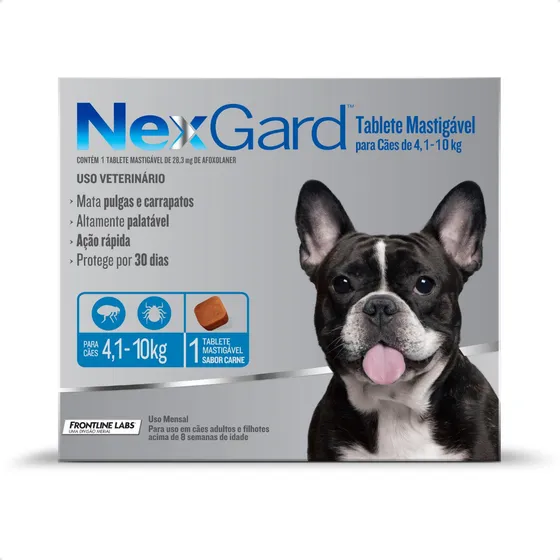 Nexgard Antipulga Para Cães De 4,1 A 10kg - 1 Tablete