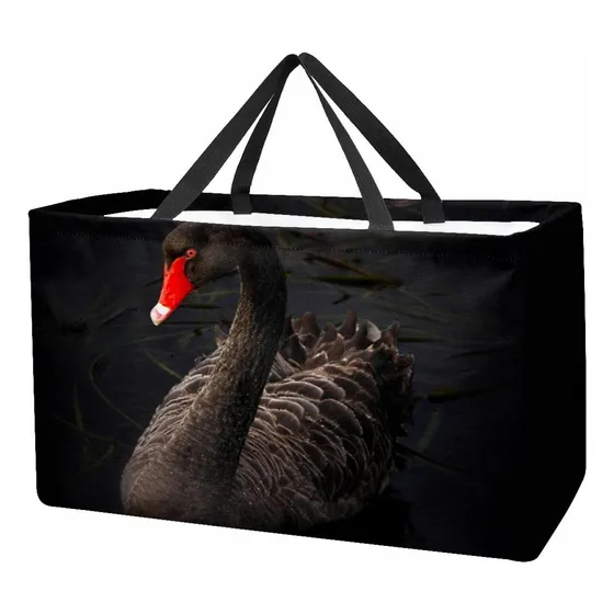 Bolsa Compra Reutilizable Plegable Utilidad Cisne Negro Lago