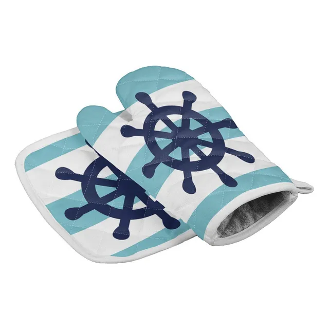 Guante Horno Cocina Timon Nautico Juego Soporte Para Olla Al