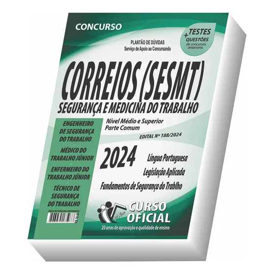 Apostila Correios Sesmt - Engenheiro - Médico - Enfermeiro - Técnico De Segurança Do Trabalho - Parte Comum Aos Cargos
