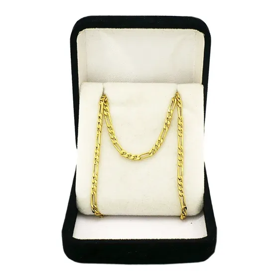 Cadenas Oro 18 K Hombre Mujer Figaro 3.7 Gr 50 Cm