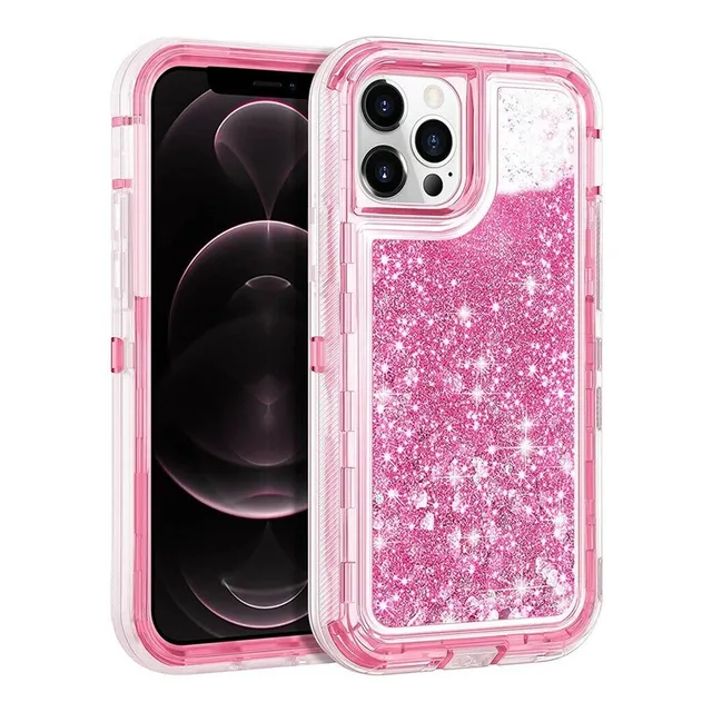 Forro Estuche Protector Glitter Liquid iPhone 13 Pro Max 