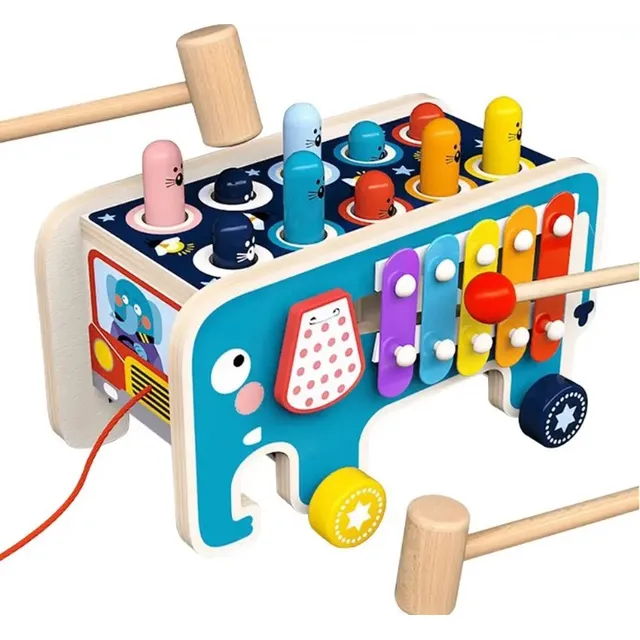 Juego Didáctico Montessori Martillo Y Xilófono Para Niños 