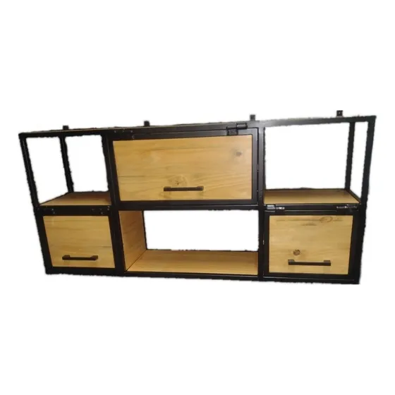 Alacenas Modernas En Pino Estilo Industrial 130x60x30