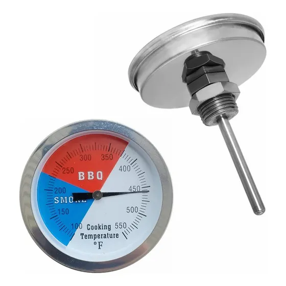 2 Medidor Temperatura Para Parrilla Barbacoa 3.0 In Carbon