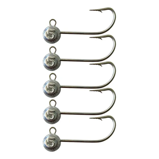 Kit 5 Anzol Jig Head Inox Para Isca Artificial Soft Camarão