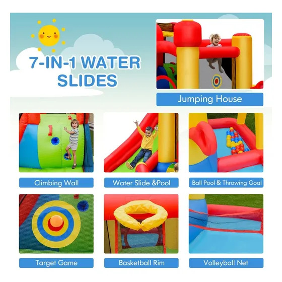 Honey Joy Casa Inflable Rebote Tobogan Acuatico Castillo