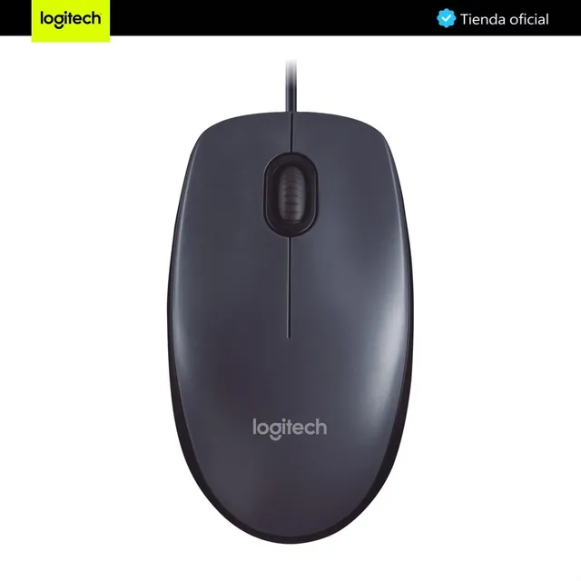 Logitech M90, Mouse Usb De Tamaño Normal, Cómodo, Con Cable Color Negro