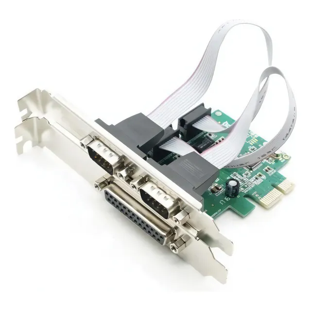 Pci-e A 2 Puertos Rs232 Db9 Machos 1 Puerto Db25 Hembra