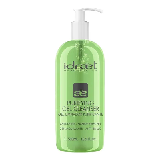 Gel Limpiador Purificante Idraet Para Piel Grasa De 500ml