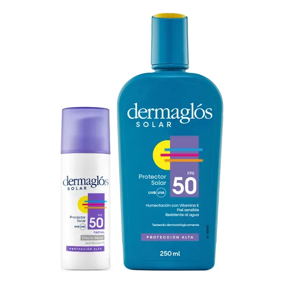 Dermaglós Combo Protección Solar Corporal Y Facial Fps 50
