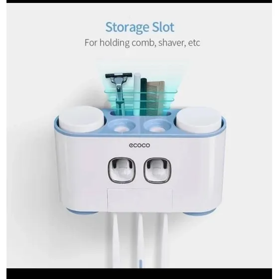 Porta Cepillos Dispensador De Pasta Dental Con Vasos