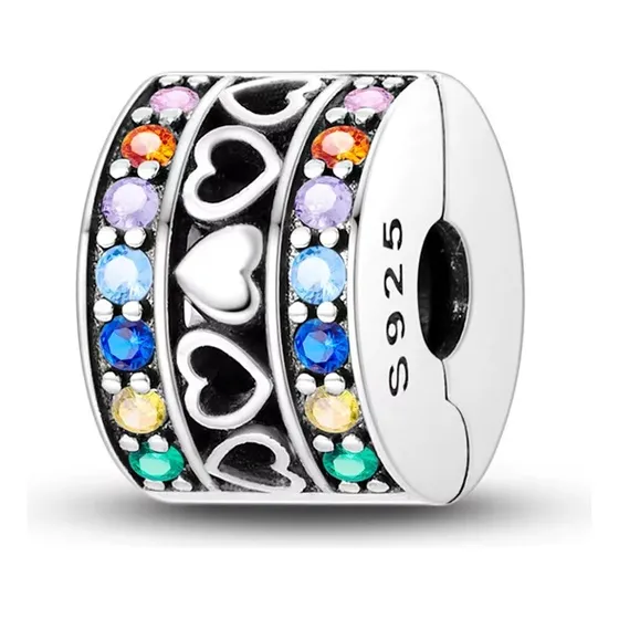 Charms Dije Colgante Para Pulsera Clip Corazon Aptos Pandora