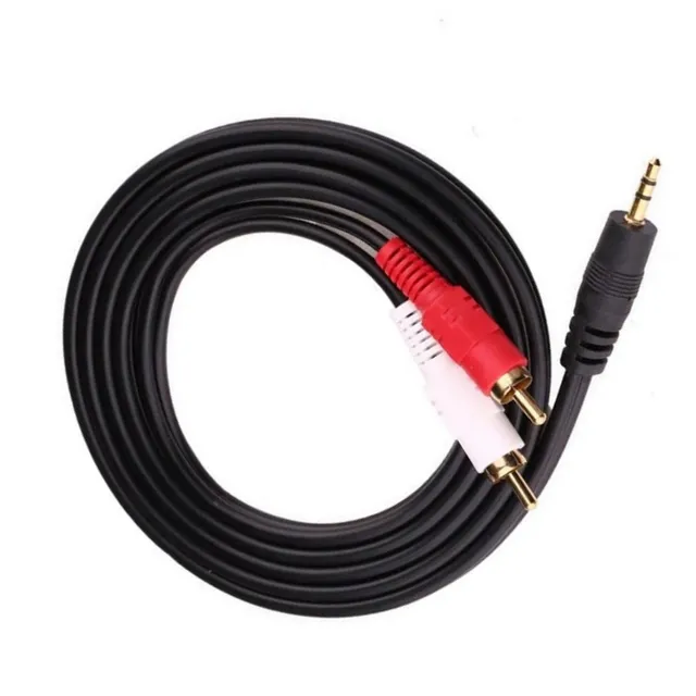 Cable De Spica A 2 Rca, O De Plug 3.5 A 2 Rca, 1.5 Mts.