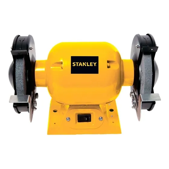 Esmeriladora de banco Stanley STGB3715-AR de 60 Hz color amarillo 373 W 220 V + accesorio