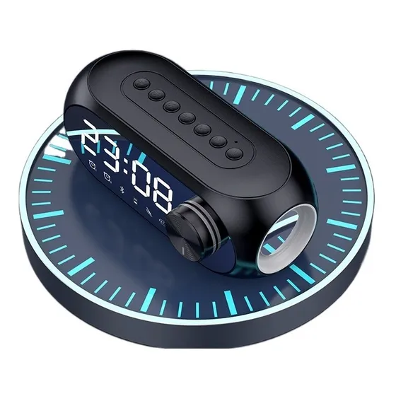 Reloj Despertador Con Bocina Inalámbrico Bluetooth Y Radio