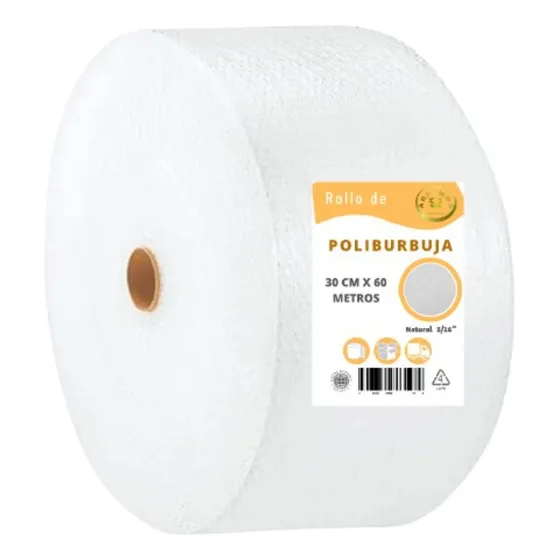 Papel Burbuja - Plastico Burbuja Chica Rollo 30cm X 60 Mts